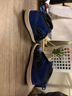 Nike Kids Royal Blue and Black High-Top Sneakers